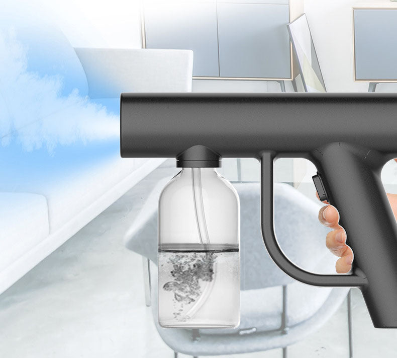 Nano Blue Light Atomizer Lightweight Household Alcohol Sterilization Large-Capacity Rechargeable Disinfection Gun