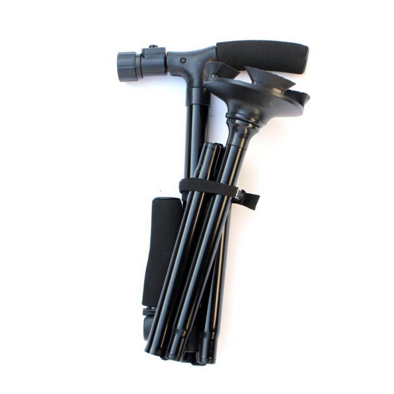 Telescopic Hurry Trusty Cane Folding Canes LED Light Aged Walking Sticks Poles for the Elder ski camp telescopic baton outdoor hiking poles crutch