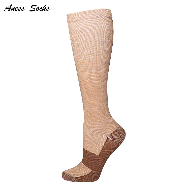 Copper Fiber Long Tube Compression Socks Nylon Compression Outdoor Sports Socks Compres Socks