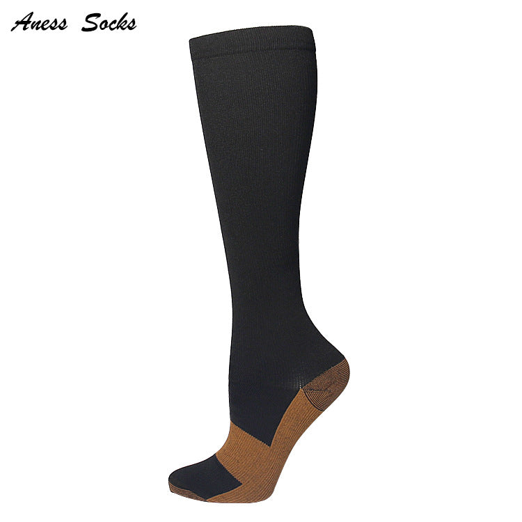 Copper Fiber Long Tube Compression Socks Nylon Compression Outdoor Sports Socks Compres Socks
