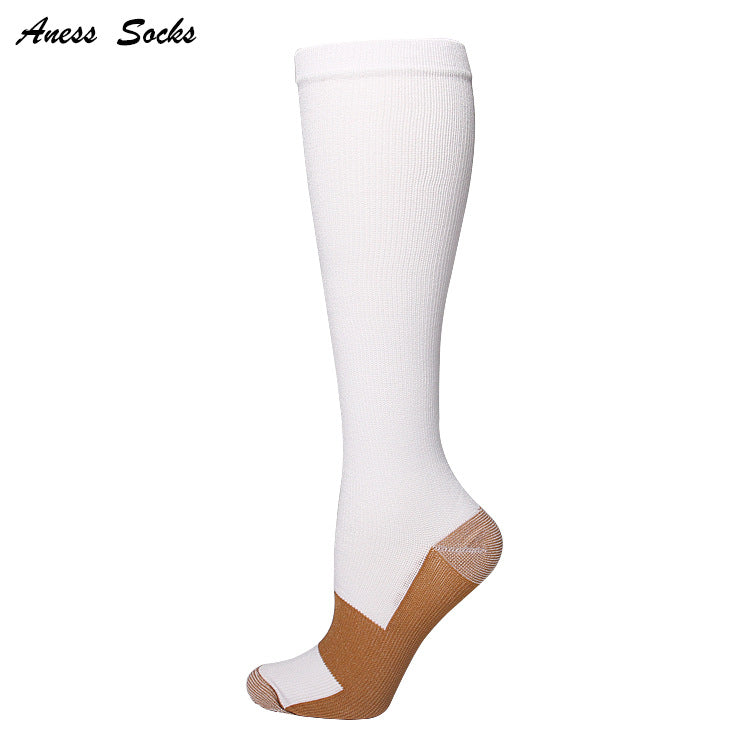 Copper Fiber Long Tube Compression Socks Nylon Compression Outdoor Sports Socks Compres Socks