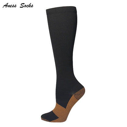 Copper Fiber Long Tube Compression Socks Nylon Compression Outdoor Sports Socks Compres Socks