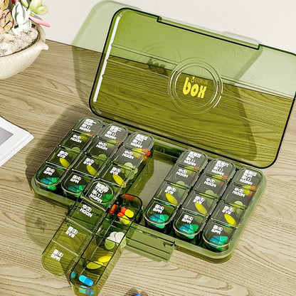 Portable Medicine Box Three Layer Sealed Pill Compartment Storage Box